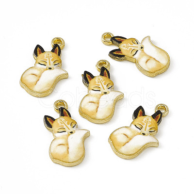Painted Alloy Pendants PALLOY-P288-05G-01-1
