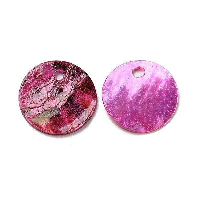 Spray Painted Natural Akoya Shell Charms LS-SHEL-F007-15A-08-1