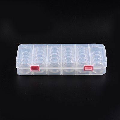 Plastic Bead Storage Containers with Lids and 30PCS Mini Storage Jars C020Y-1