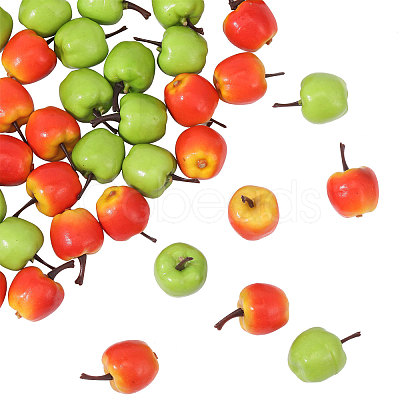 60Pcs 2 Colors Foam Imitation Apple DJEW-CA0001-43-1