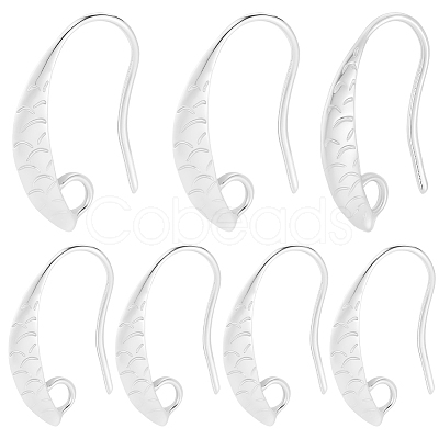 10 Pairs Brass Earring Hooks KK-BBC0027-77A-1