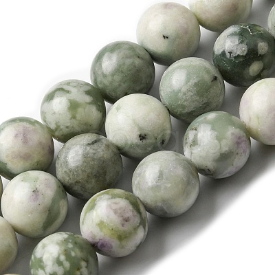 Natural Peace Jade Beads Strands G-E598-04A-1