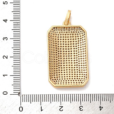 Brass Micro Pave Cubic Zirconia Pendants KK-U076-03G-01-1