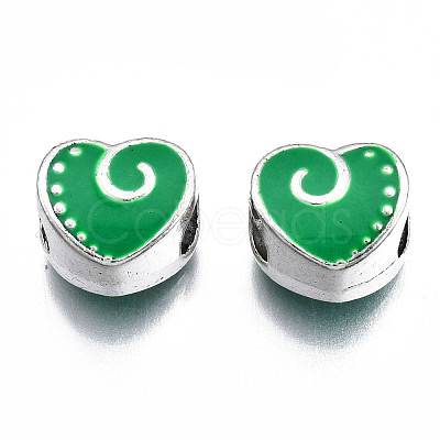 Alloy Enamel European Beads MPDL-T005-002-RS-1