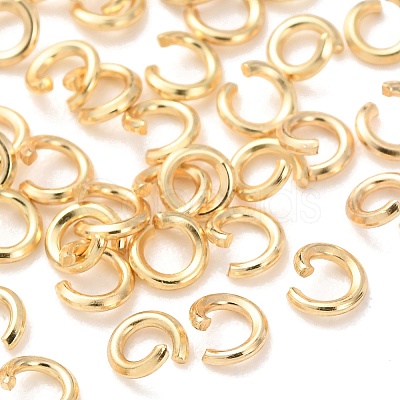 Brass Open Jump Rings KK-G604-08G-13-1
