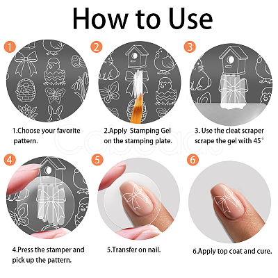 Stainless Steel DIY Nail Art Templates MRMJ-WH0098-055-1