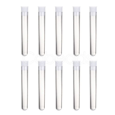 Clear Tube Plastic Bead Containers with Lid C065Y-1