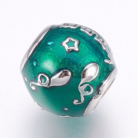 304 Stainless Steel European Beads STAS-O097-124A-1