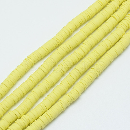 Handmade Polymer Clay Bead Strands CLAY-T002-6mm-01-1