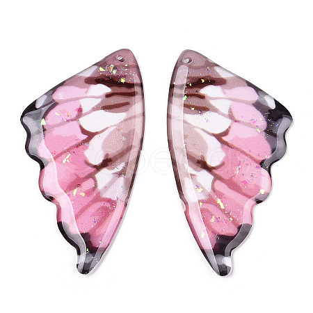 Transparent Epoxy Resin Big Pendants RESI-TAC0021-98F-1