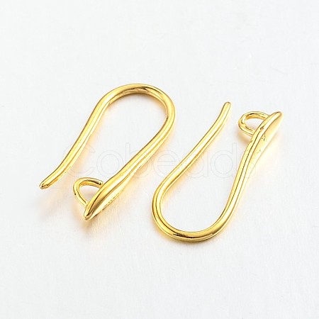Brass Earring Hooks for Earring Designs X-KK-M142-02G-RS-1