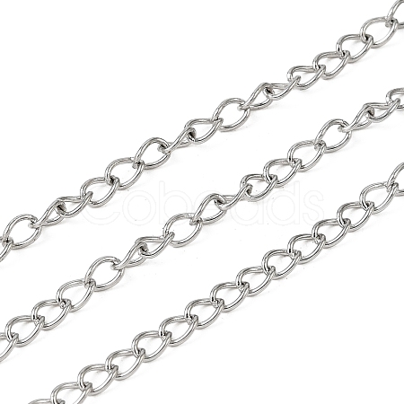 Non-Tarnish 304 Stainless Steel Curb Chains X-CHS-R005-100m-01-1