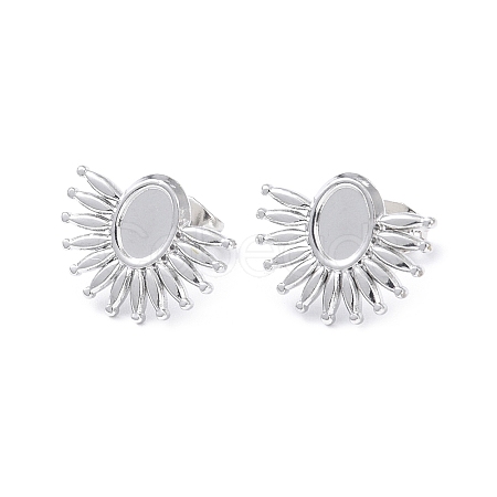 Non-Tarnish 304 Stainless Steel Stud Earring Finding EJEW-I285-01P-1