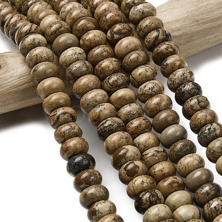 Natural Picture Jasper Beads Strands G-A280-A03-03-1