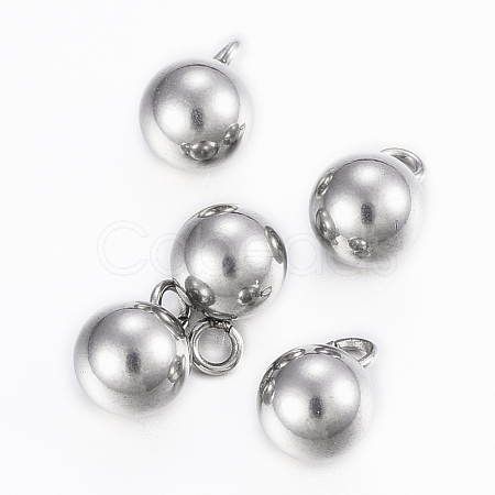 Tarnish Resistant 304 Stainless Steel Sphere Charms STAS-H394-11P-1