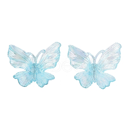 Transparent Plastic Pendants KY-N025-44C-1