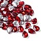 Glass Pointed Back Rhinestone, Back Plated, Faceted, Teardrop, Red, 14x10x5mm