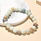 Natural Flower Amazonite Bead Stretch Bracelets, Round, 2-1/8 inch~2-3/8 inch(5.5~6cm), Bead: 8mm