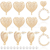 12Pcs Brass Stud Earring Findings KK-BC0011-34-1
