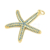 Brass Micro Pave Sky Blue Cubic Zirconia Pendants CU-CBA4A93-01F-G-2
