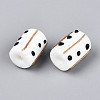 Handmade Gold Foil Glass Bumpy Beads LAMP-ZX003-12-06-3