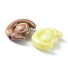 UV Plating Rainbow Iridescent Acrylic Beads OACR-A029-12-2