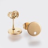 Ion Plating(IP) 304 Stainless Steel Stud Earring Findings STAS-K184-01-02G-2