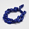 Dyed Nuggets Natural Howlite Beads Strands G-M139-12-A-2