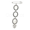 Iron Brooch Findings JEWB-PH01243-1