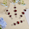 4Pcs Silver Plated Brass Rhinestone Connector Charms RB-CA0001-05A-4