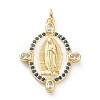 Brass Micro Pave Cubic Zirconia Pendants ZIRC-P200-11A-G02-1