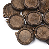 Wooden Pendant Cabochon Settings WOOD-S044-23-2