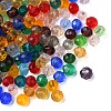 Faceted Rondelle Transparent Glass Beads GLAA-YW0001-84A-2