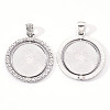 Alloy Pendant Cabochon Settings PALLOY-S107-005P-RS-2