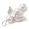 Shell Pearl Beaded Angel Pendants PALLOY-JF03016-5