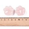 Natural Rose Quartz Cat Paw Print Figurines DJEW-N003-03I-3