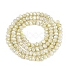 Anti-Tarnish Electroplate Rondelle Glass Beads Strands EGLA-T021-3mm-17-09-2