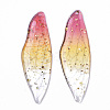 Transparent Epoxy Resin Big Pendants RESI-T046-01-2