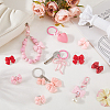 11Pcs Acrylic & Alloy & Plastic Pearl Keychains SJEW-WR00005-4