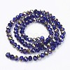 Electroplate Transparent Glass Beads Strands EGLA-A034-T6mm-R12-2