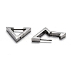 Tarnish Resistant 304 Stainless Steel Triangle Huggie Hoop Earrings STAS-H156-02B-P-2