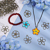 CHGCRAFT 30Pcs 5 Styles Alloy Open Back Bezel Pendants FIND-CA0008-59AB-5