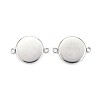 Tarnish Resistant 304 Stainless Steel Cabochon Connector Settings X-STAS-G127-14-14mm-P-1