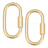 2Pcs 925 Sterling Silver Locking Carabiner STER-BC0003-93-1