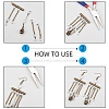 Brass Slide On End Clasp Tubes KK-Q747-11F-AB-2