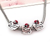 Christmas Theme Alloy Enamel European Beads MPDL-Q213-13AS-1