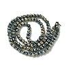 Electroplate Non-magnetic Synthetic Hematite Beads Strands G-L487-C-21-4