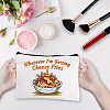 Polycotton Cheese Fries Printed Canvas Storage Bags ABAG-WH0029-136-5
