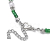 Handmade Evil Eye Lampwork & Glass Seed Beaded Anklets AJEW-AN00573-6