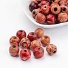 Round Printed Wood Beads WOOD-R243-13mm-M2-2